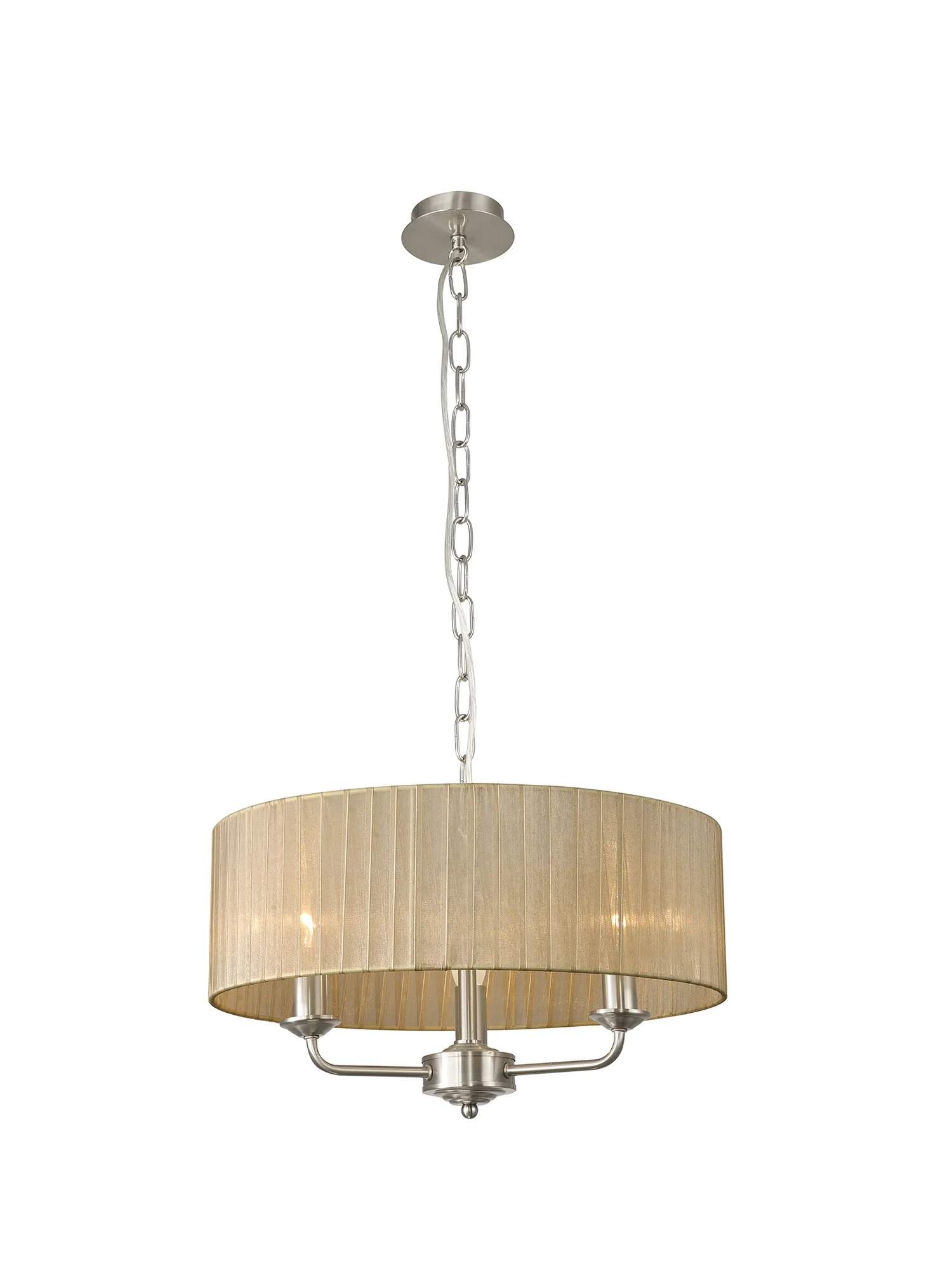 Banyan 45cm 3 Light Pendant Satin Nickel; Soft Bronze